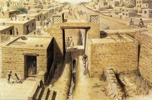 Reconstrucción de la entrada a la ciudad de Harappa