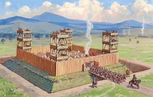 Idealización de un campamento romano